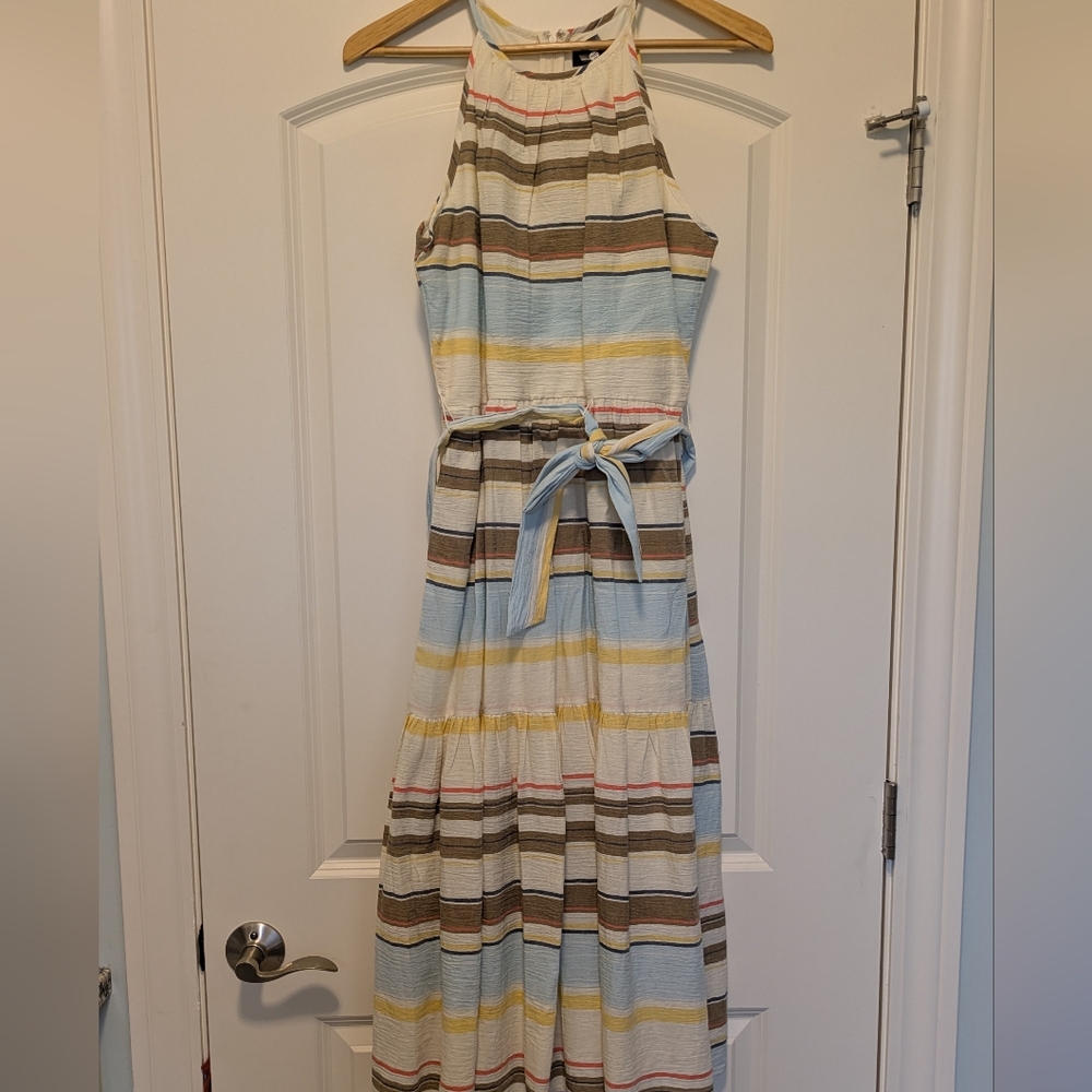DKNY Multicolor Striped Maxi Dress